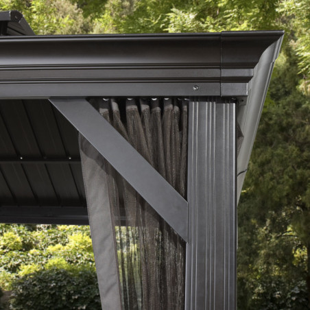 Tonnelle de jardin Messina - aluminium/acier - 10,81m² - Couleurs au choix