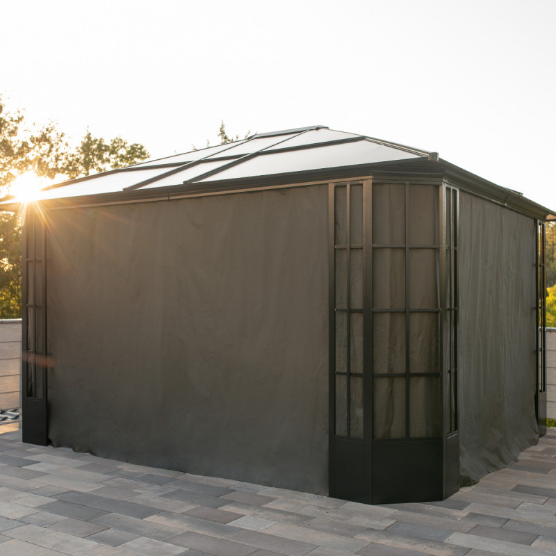 Rideaux occultants - pour pergolas Savino - 15.35m² - Anthracite Rideaux occultants - pour pergolas Savino - 15.35m² - Anthracite