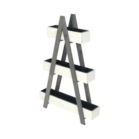 Etagère de jardin - 3 étages - 147cm - Gris