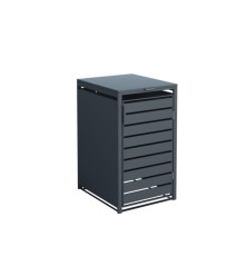 Cache poubelle extérieur - métal - Anthracite - Nombre de boxes au choix