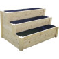 Jardinière sur escaliers - 120 cm - bois naturel Jardinière sur escaliers - 120 cm - bois naturel