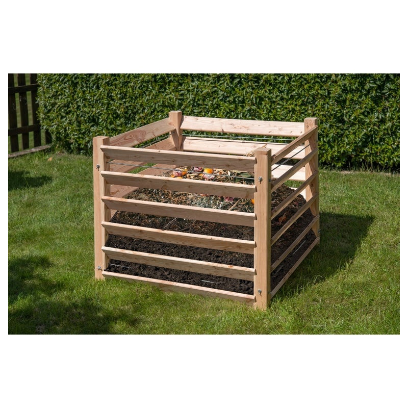 Composteur - bois naturel - Dimensions au choix Composteur - bois naturel - Dimensions au choix