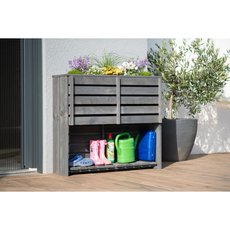 Jardinière - Bois - Gris clair - Modèles au choix Jardinière - Bois - Gris clair - Modèles au choix