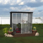 Abri de jardin monopente - acier galvanisé - Anthracite - 2,35m² Abri de jardin monopente - acier galvanisé - Anthracite - 2,35m²