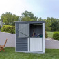 Abri de jardin monopente - acier galvanisé - Anthracite - 2,35m² Abri de jardin monopente - acier galvanisé - Anthracite - 2,35m²