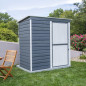 Abri de jardin monopente - acier galvanisé - Anthracite - 2,35m² Abri de jardin monopente - acier galvanisé - Anthracite - 2,35m²