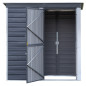 Abri de jardin monopente - acier galvanisé - Anthracite - 2,35m² Abri de jardin monopente - acier galvanisé - Anthracite - 2,35m²