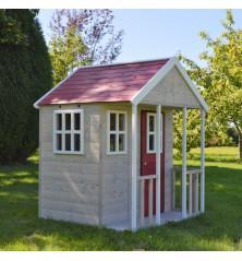 Cabane pour enfants - Fox - Naturel/Rouge