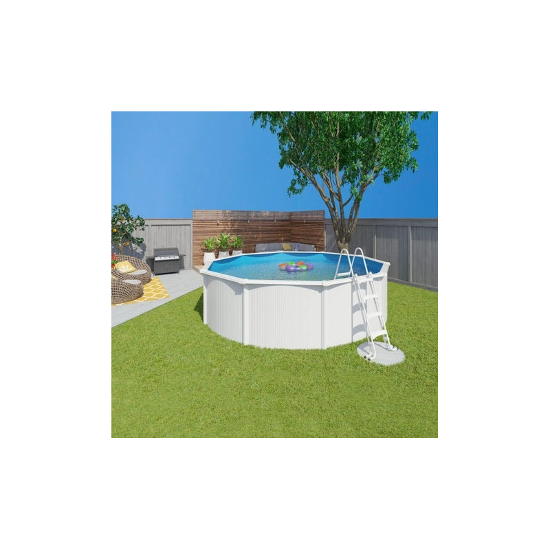 Piscine Saphir - acier blanc - 18 m³ Piscine Saphir - acier blanc - 18 m³
