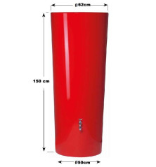 Réservoir COLOR tomato 350L avec bac à fleurs