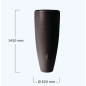 Récupérateur d'eau "KIT 2 en 1" 300 L avec bac à fleurs, coloris moka Récupérateur d'eau "KIT 2 en 1" 300 L avec bac à fleurs, coloris moka