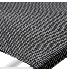 Salon de jardin MODULO 4 / 8 gris perle - alu textilène