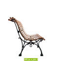 Banc de jardin en fonte ancien avec lattes en pin (150cm) . Banc jardin Campos