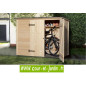 Abri bois multi usage vélos et poubelles Abri bois multi usage vélos et poubelles