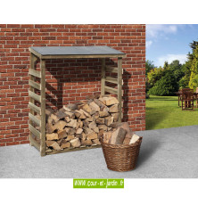 Abri bûches 1 stère - réserve à bois - Bucher pas cher.