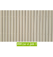 Canisses PVC blanc double face ht 150cm  rouleau de 3ml