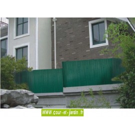Canisses PVC double face vert ht 120cm rouleau de 3 ml