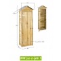 Dimensions de l'Armoire de rangement de jardin Erra - placard exterieur en bois.