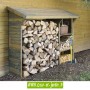 Abri pour le bois de chauffage, SPLIT 1, 5 stère - 2 étagères - bois traité
