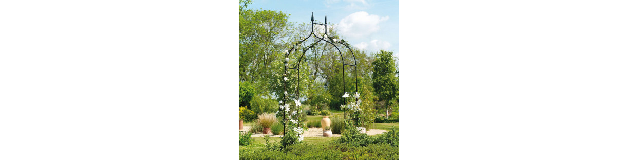 XLOO Arche de Jardin, Bois de Sapin de Jardin au-Dessus de Treillis de  Haute pergola de Patio en Plein air, Grande Taille, imperméable, contrôle  des Insectes, pour diverses Plantes grimpantes. : 